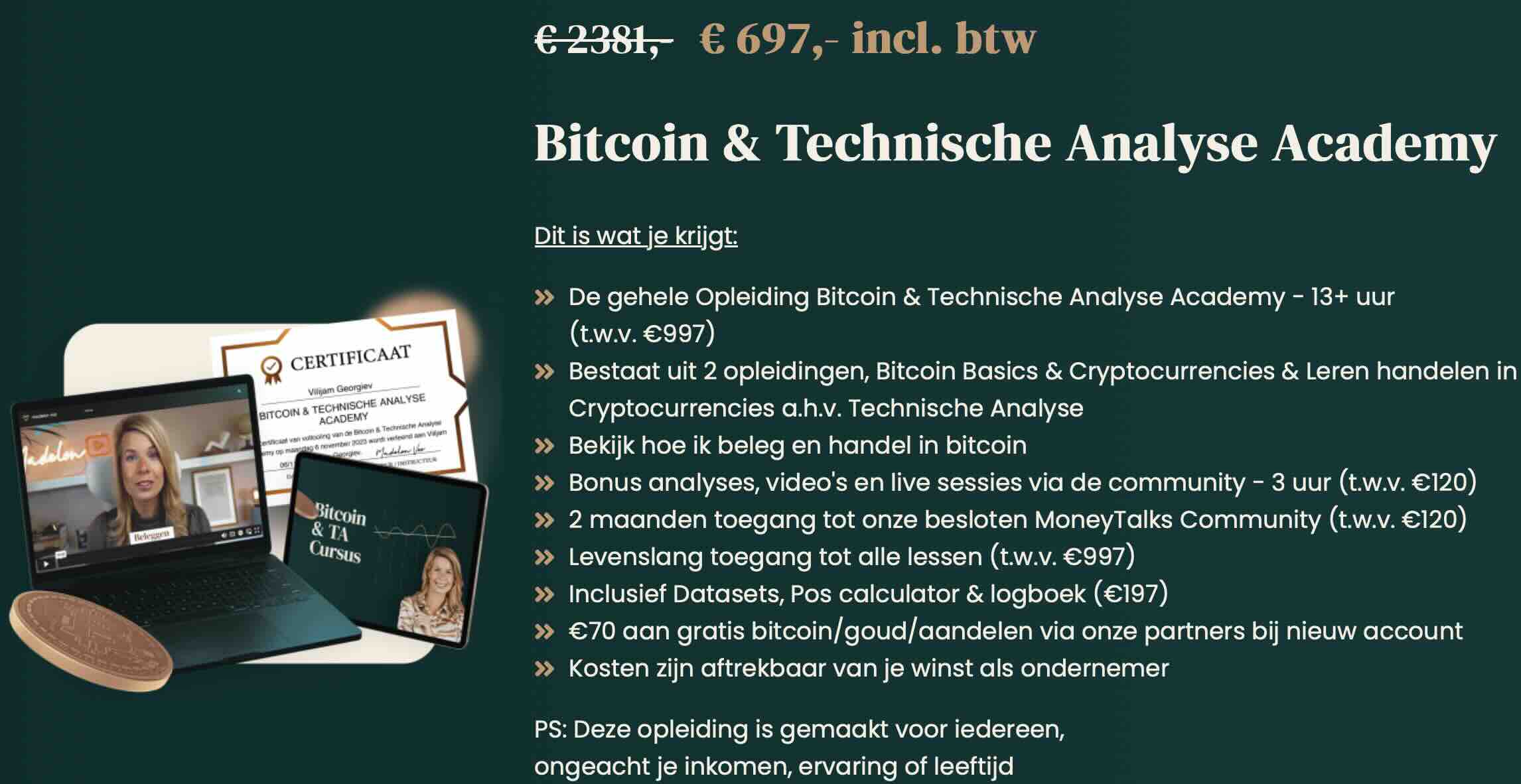 Madelon Vos Bitcoin crypto cursus actie